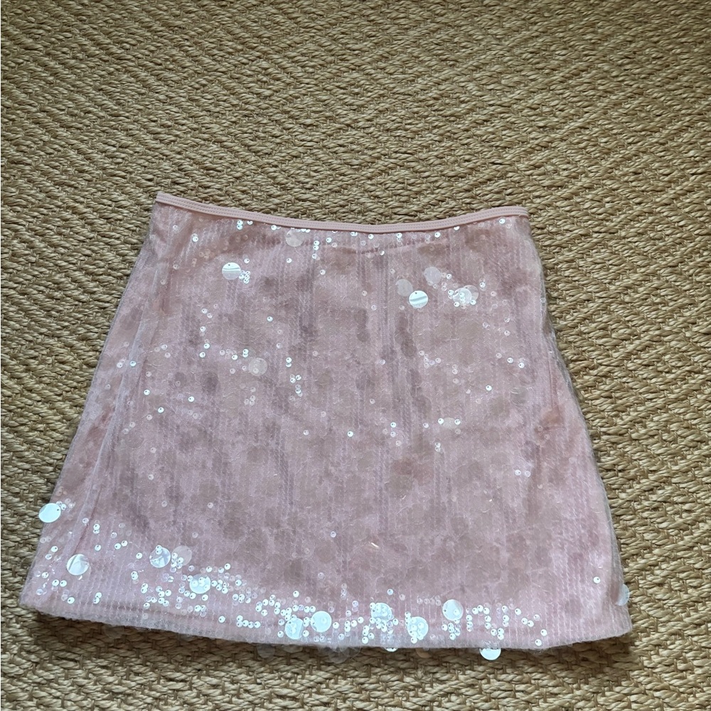 Strawberry Milk Mob Sequin Skirt Pink